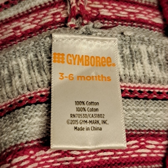 Gymboree girls size 3-6 months button up fair isle hooded cardigan VGUC - Picture 2 of 6